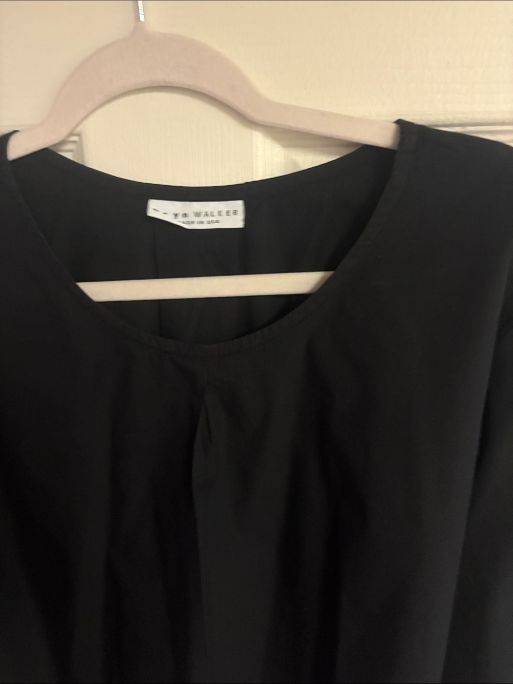 bryn Walker Black Long Sleeve Scoop Neck top Medium